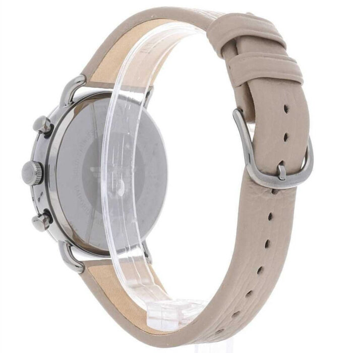 Emporio Armani Aviator Chronograph Quartz Grey Dial Beige Leather Strap Watch For Men - AR11107 - Image 6